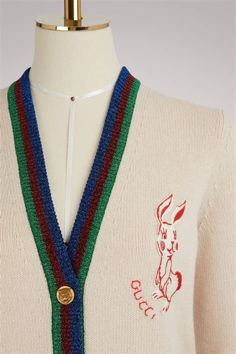 gucci bunny cardigan|gucci web cardigan.